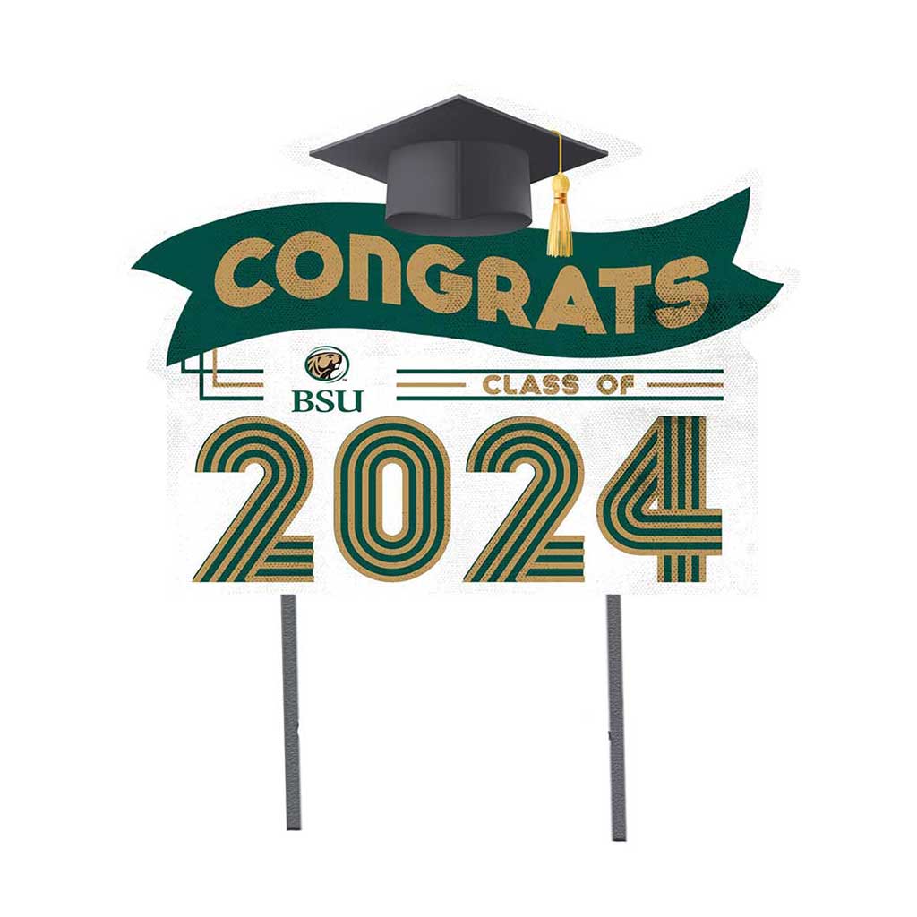 18x24 Congrats Graduation Lawn Sign Bemidji State University Beavers