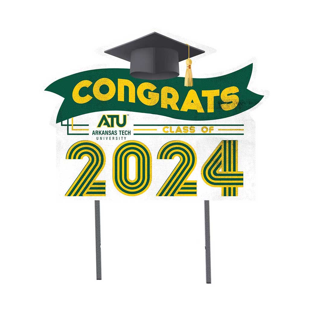 18x24 Congrats Graduation Lawn Sign Arkansas Tech Wonder Boys/Golden Suns