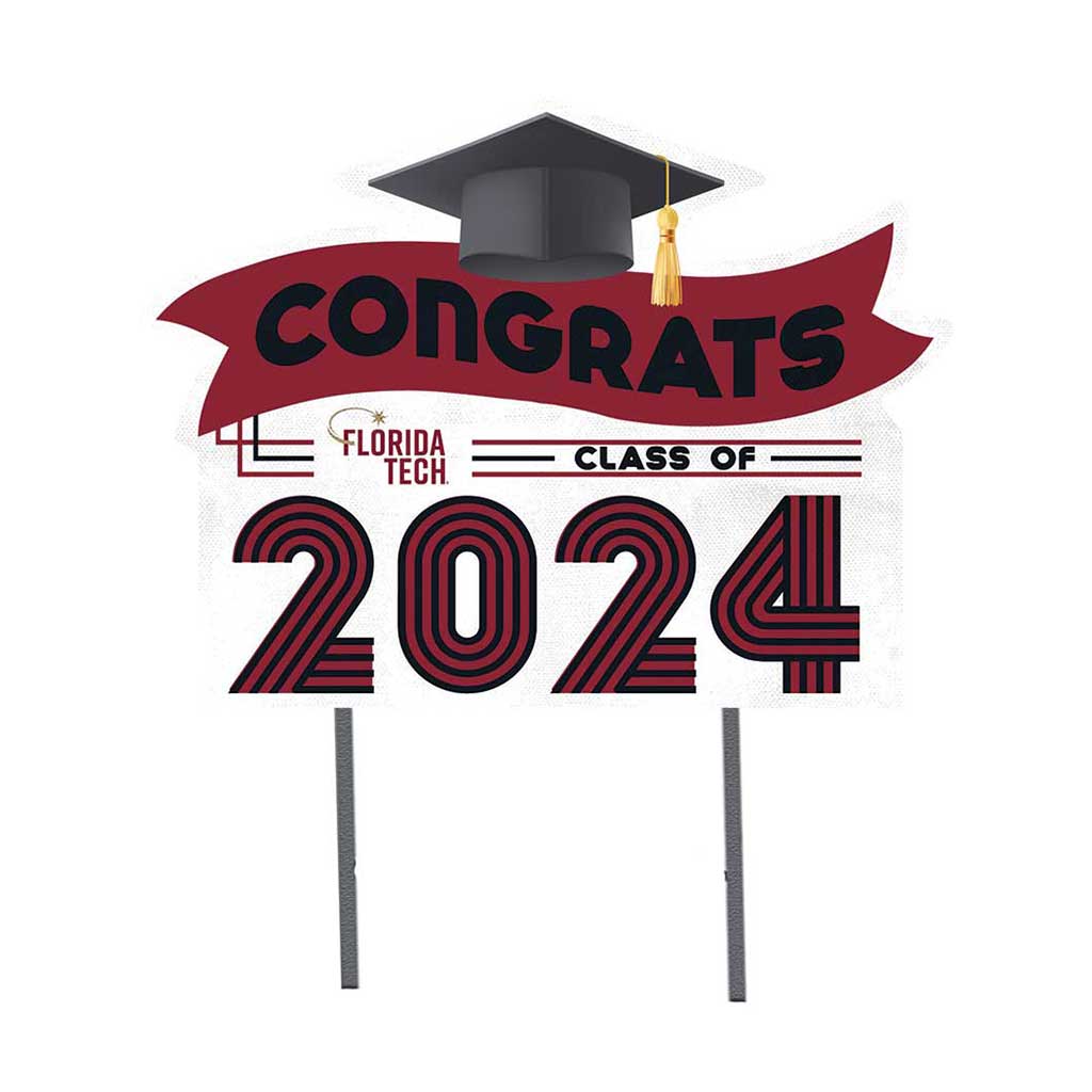 18x24 Congrats Graduation Lawn Sign Florida Institute of Technology Panthers