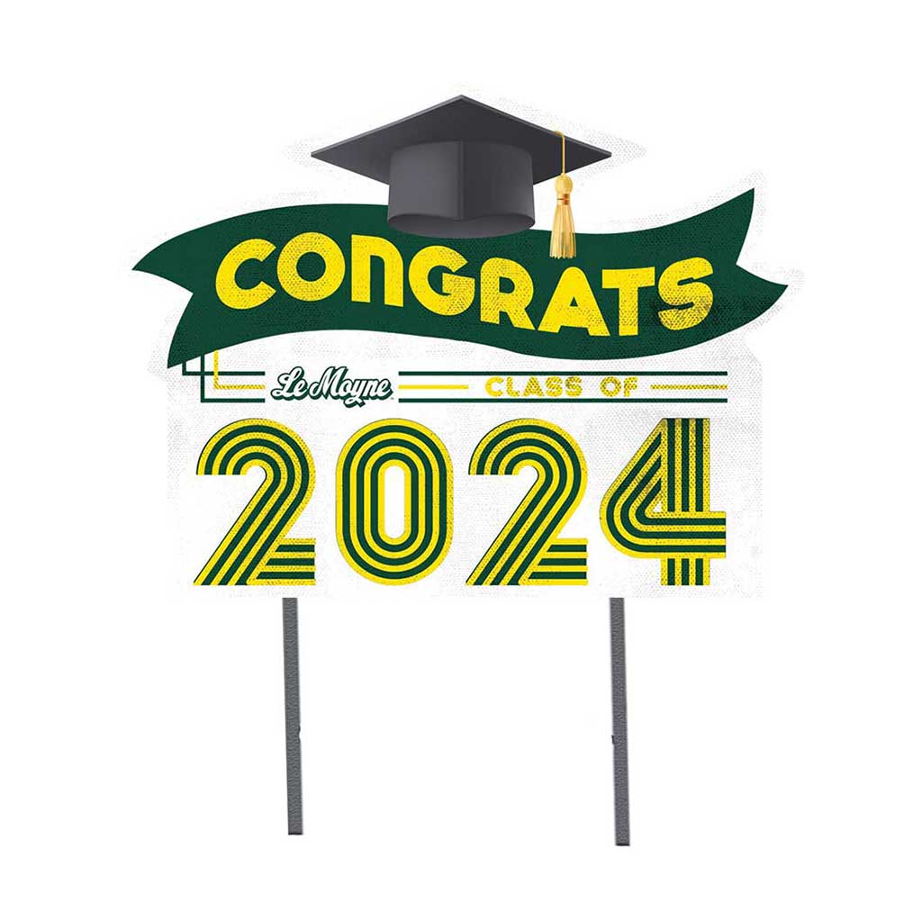 18x24 Congrats Graduation Lawn Sign Le Moyne College Dolphins