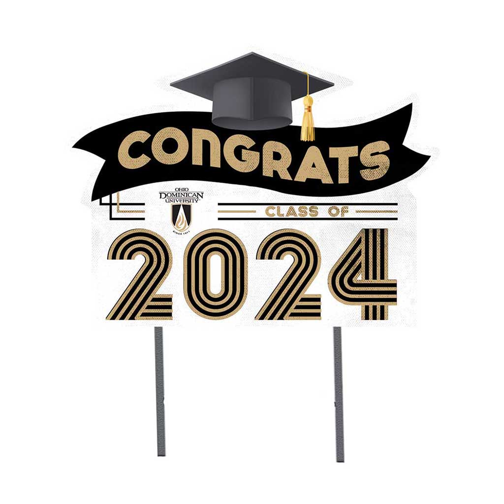 18x24 Congrats Graduation Lawn Sign Ohio Dominican University Panthers