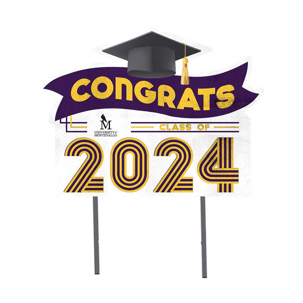 18x24 Congrats Graduation Lawn Sign University of Montevallo Falcons