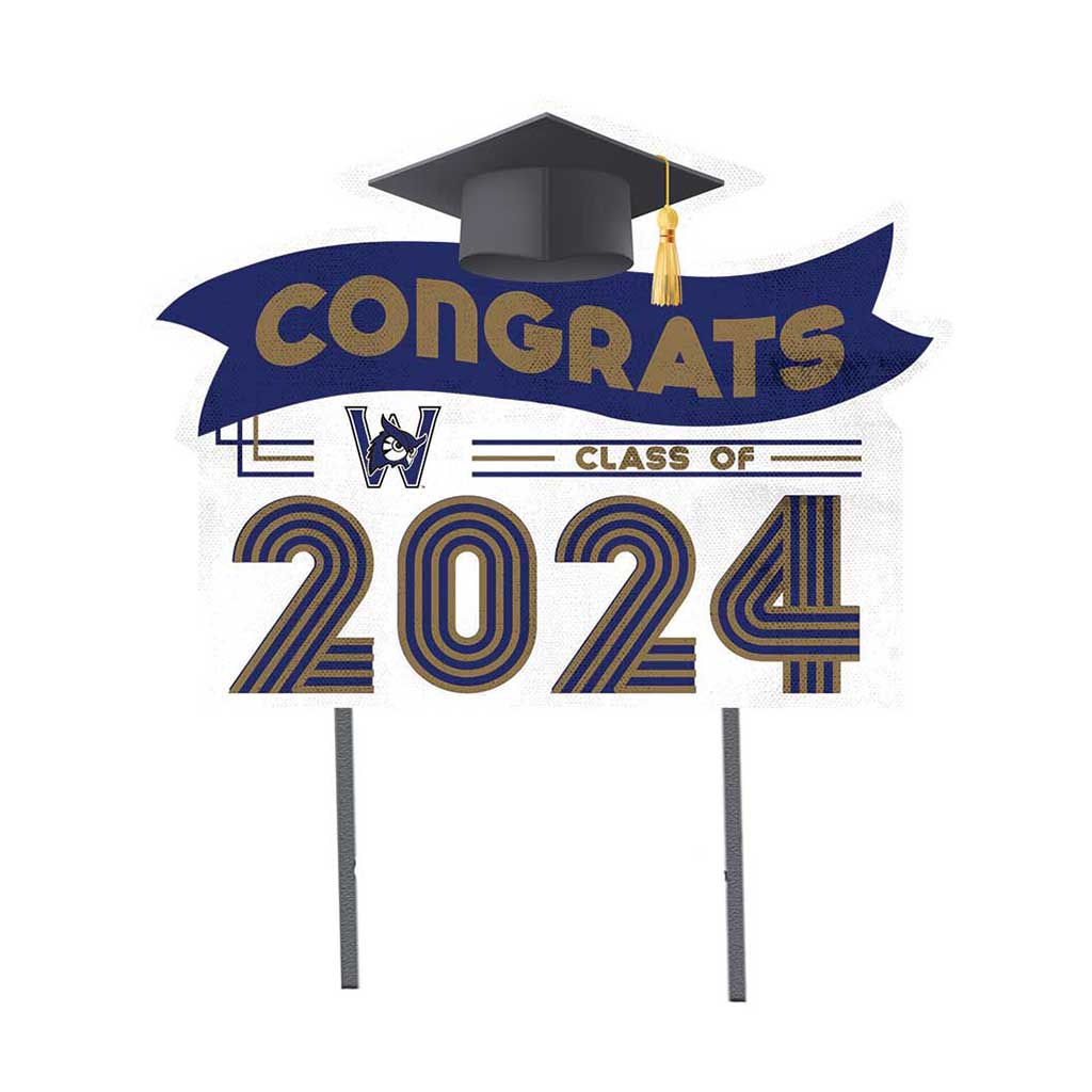 18x24 Congrats Graduation Lawn Sign Westfield State University Owls
