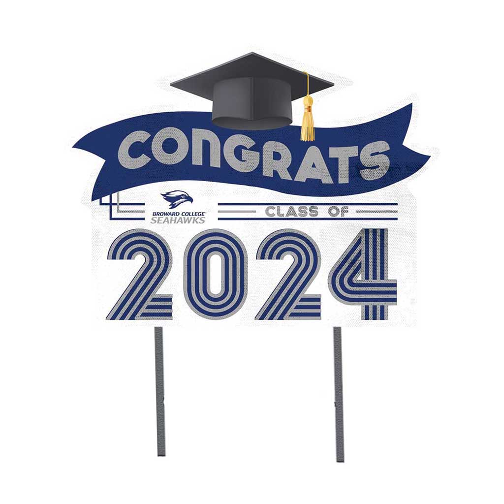 18x24 Congrats Graduation Lawn Sign Broward College Seahawks