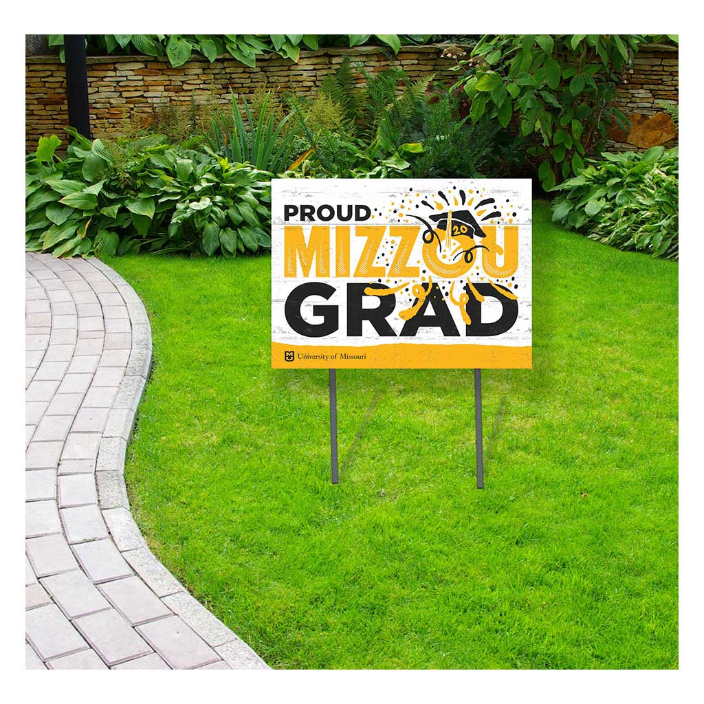 18X24 Lawn Sign Custom PROUD MIZZOU GRAD CAP Vers 1