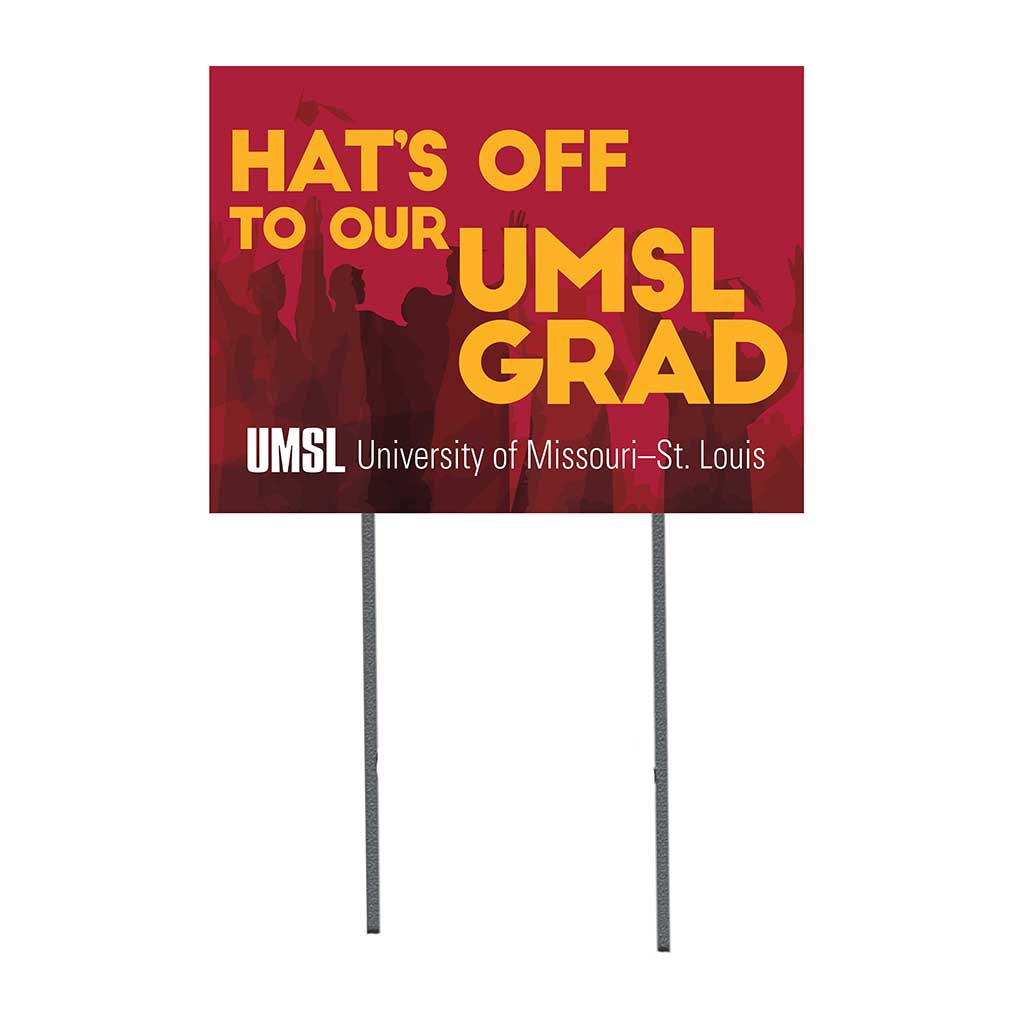18x24 Lawn sign Hat's Off to Grad People Background - Missouri-St. Louis Tritons