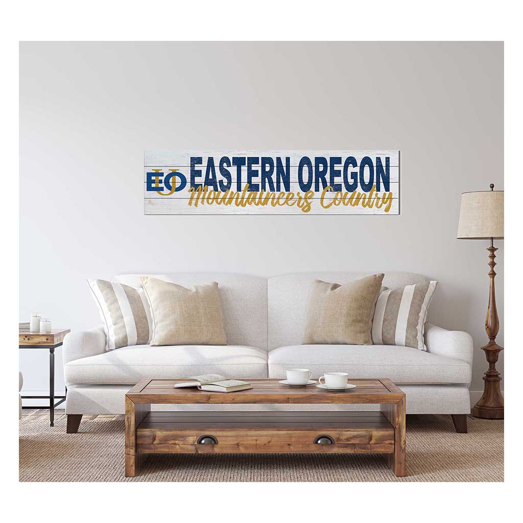 40x10 Sign With Logo Eastern Oregon University Mountaineers