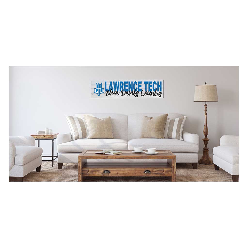 40x10 Sign With Logo Lawrence Technological University Blue Devils