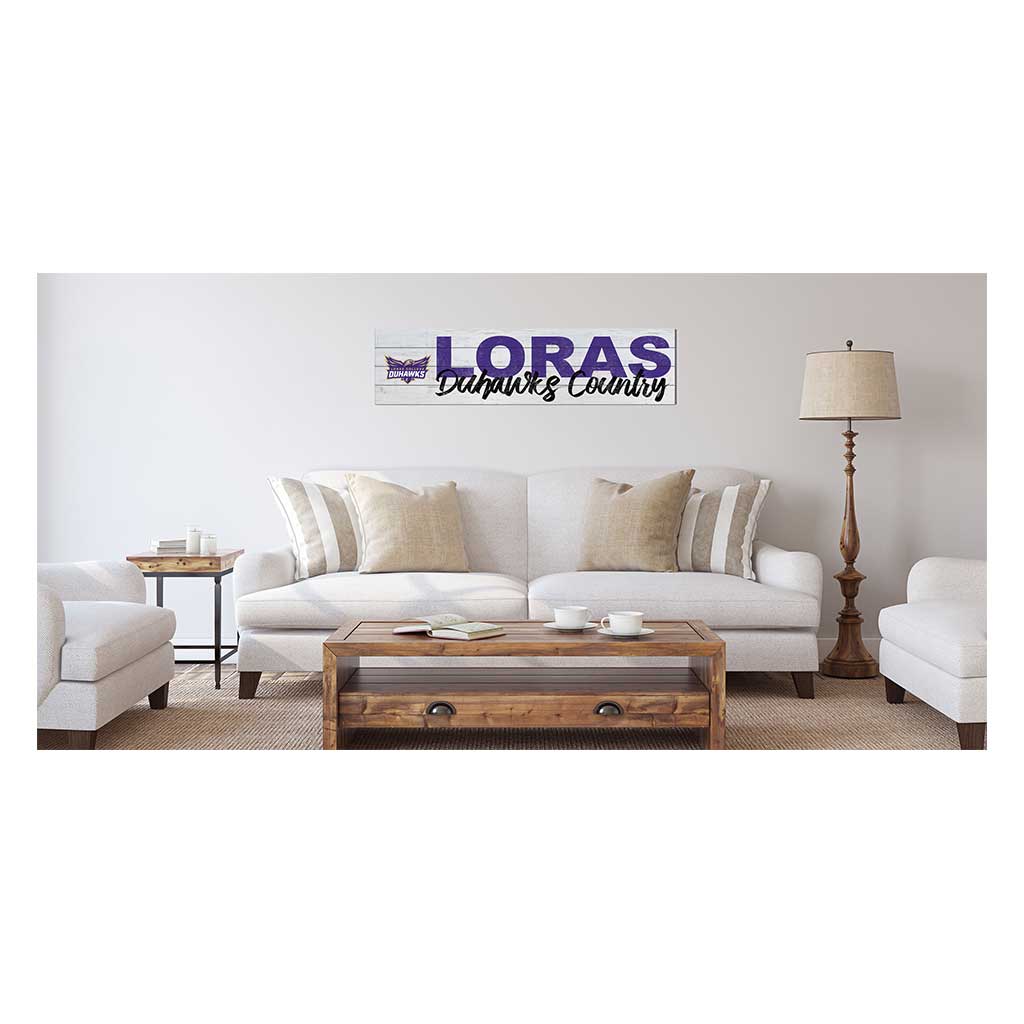 40x10 Sign With Logo Loras College Duhawks