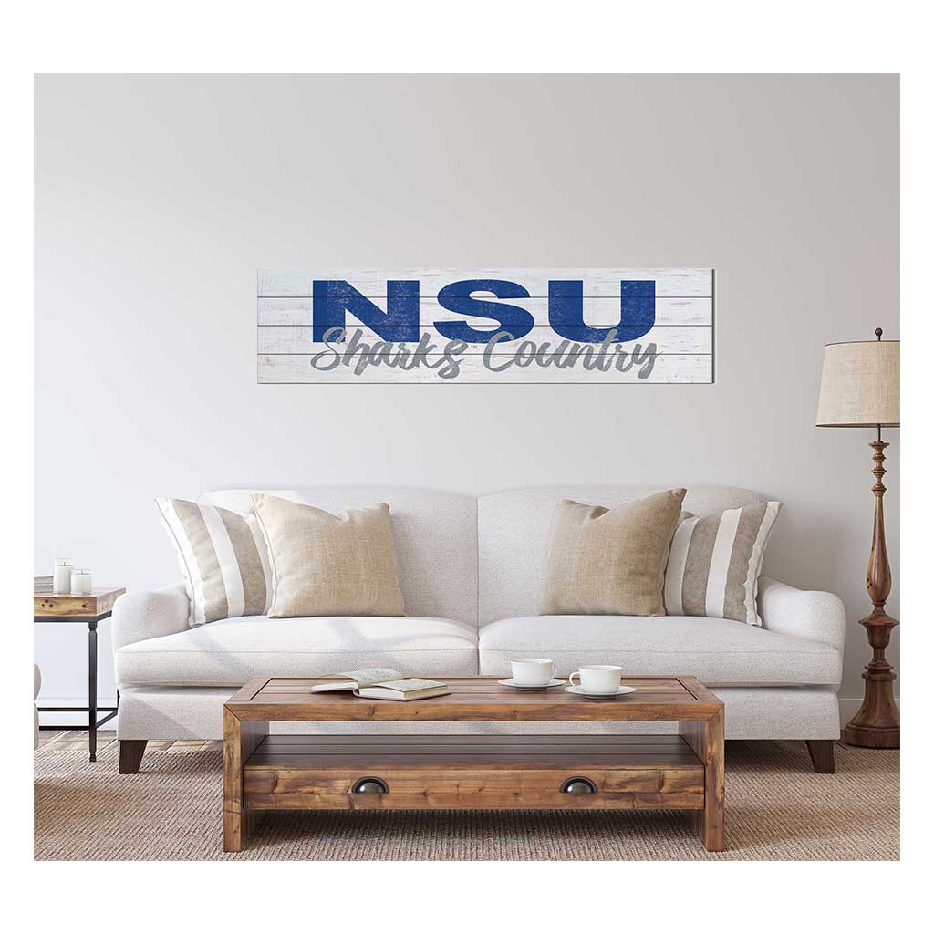 40x10 Sign With Logo Nova Southeastern University Sharks