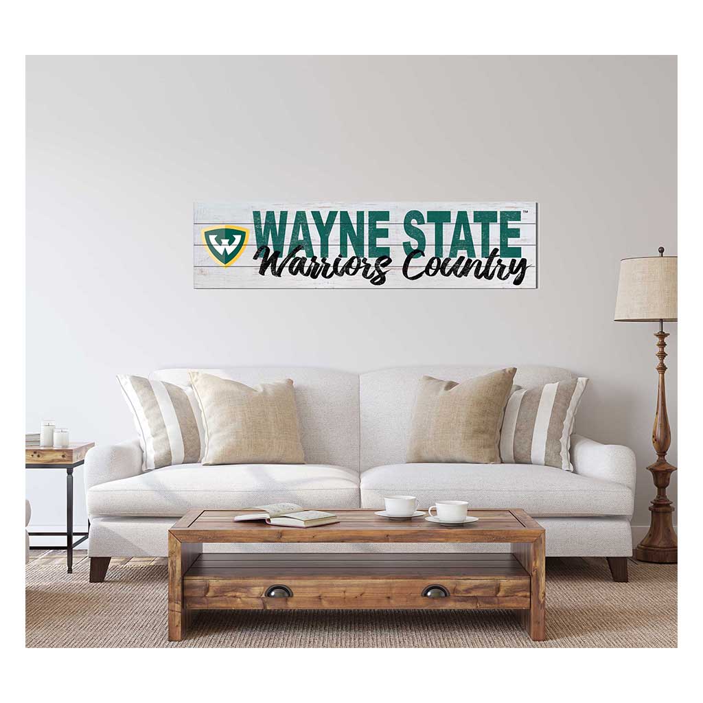 40x10 Sign With Logo Wayne State University Warriors