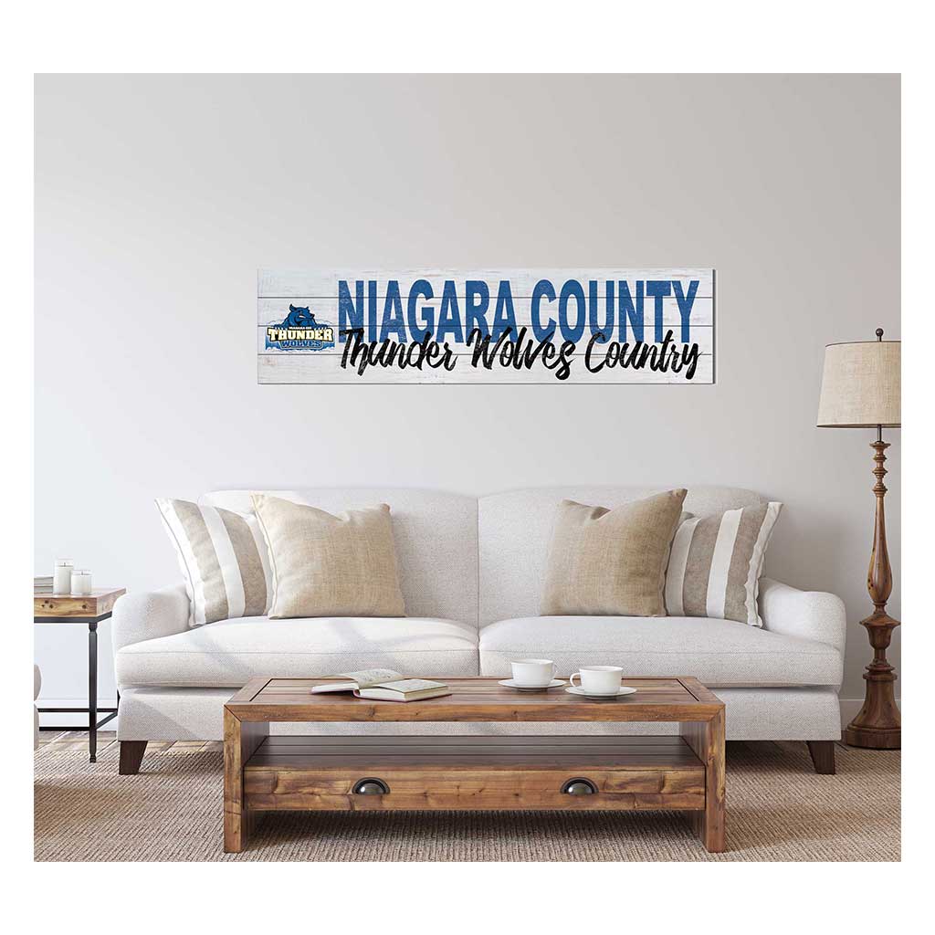 40x10 Sign With Logo Niagara County Community College Thunder Wolves