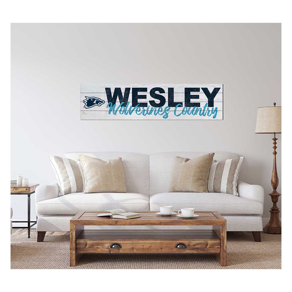 40x10 Sign With Logo Wesley College Wolverines