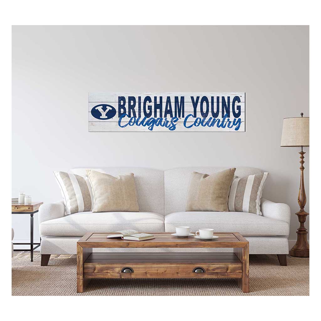 40x10 Sign With Logo Brigham Young Cougars