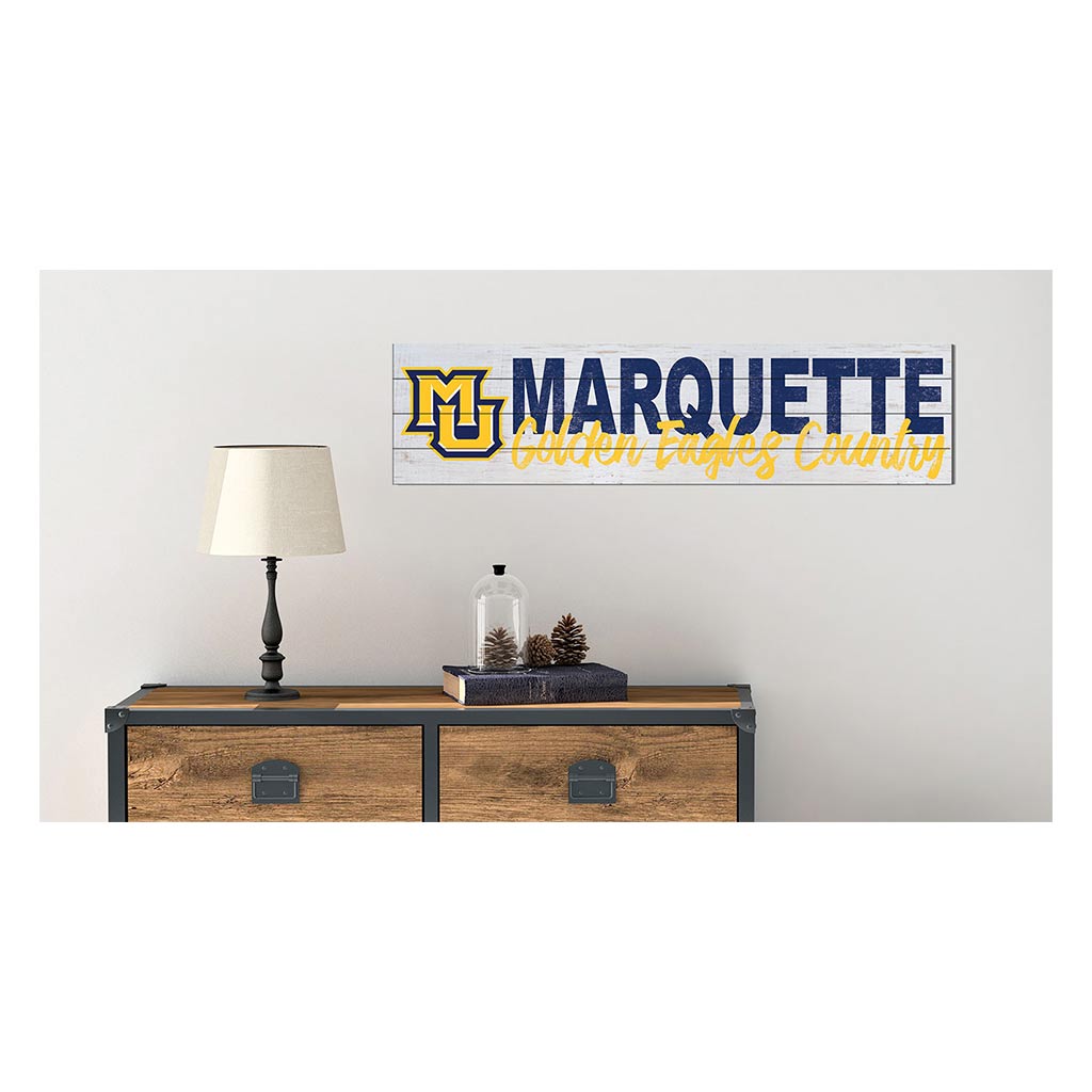 40x10 Sign With Logo Marquette Golden Eagles