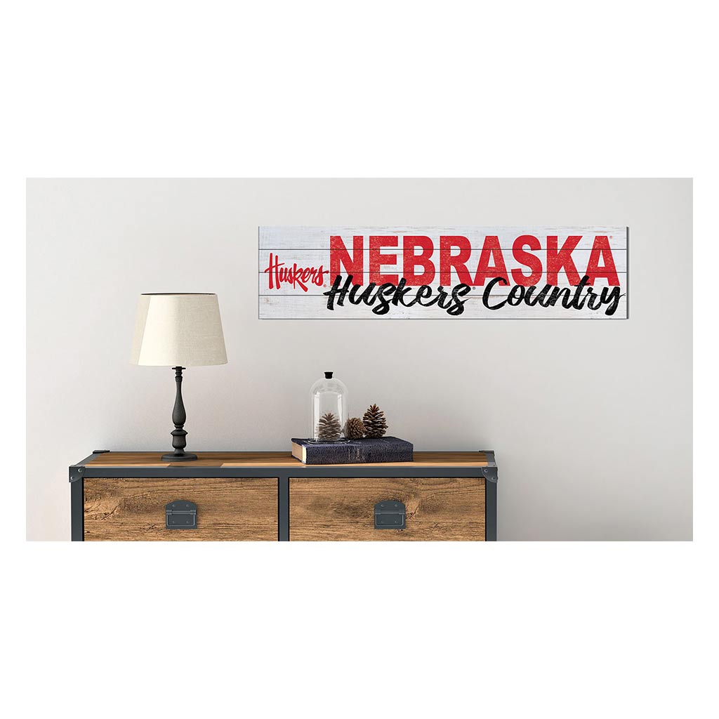 40x10 Sign With Logo Nebraska Cornhuskers