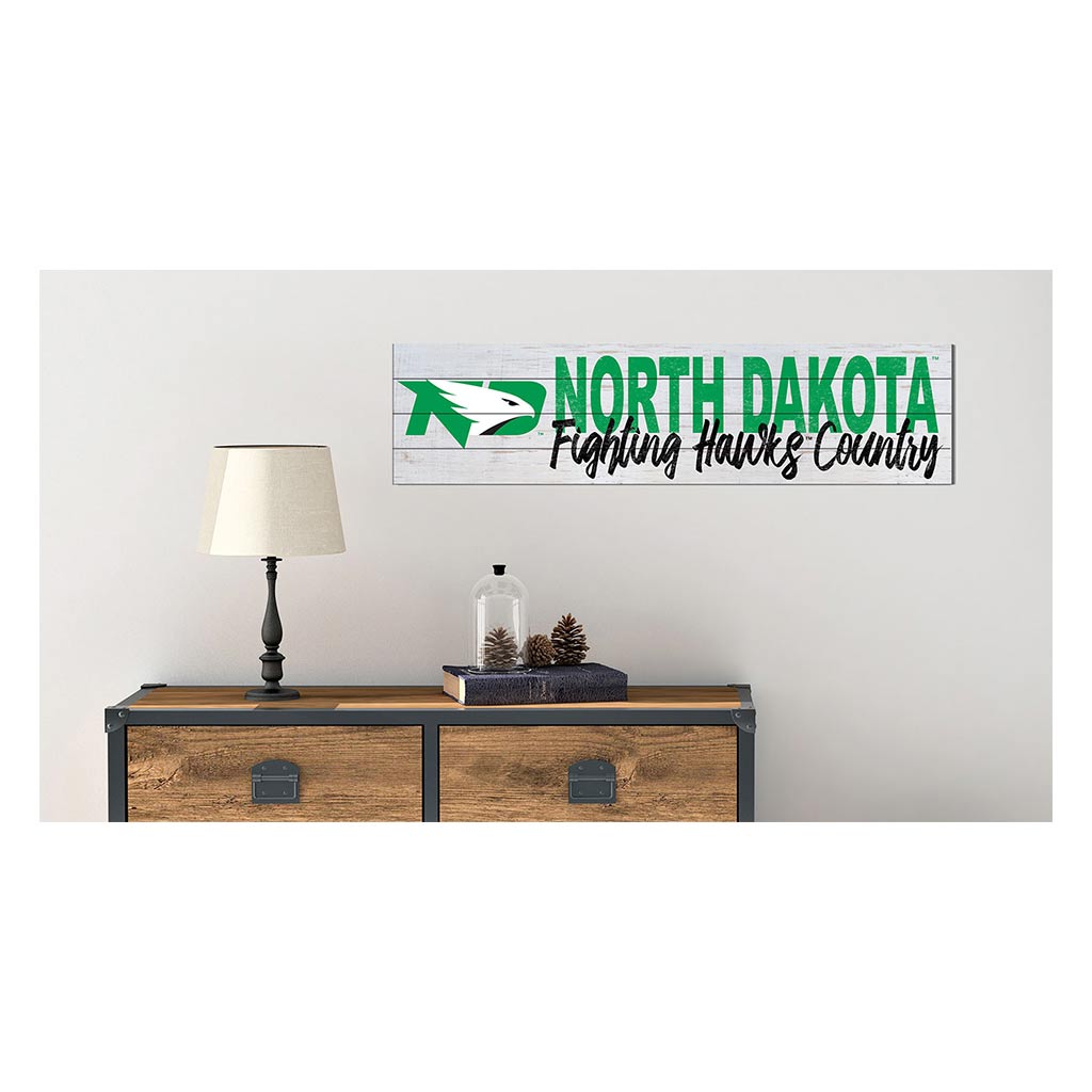 40x10 Sign With Logo North Dakota Fighting Hawks