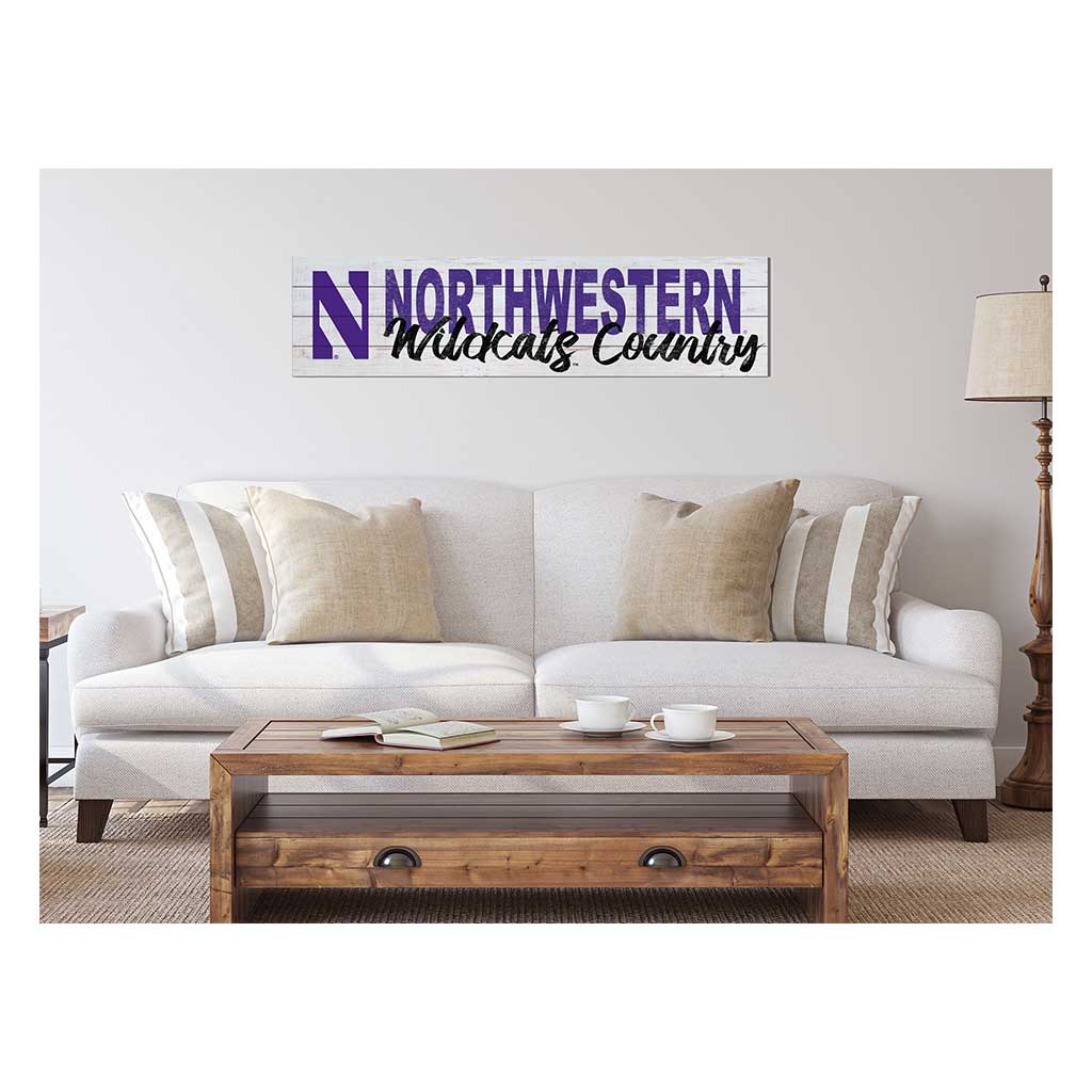 40x10 Sign With Logo Northwestern Wildcats