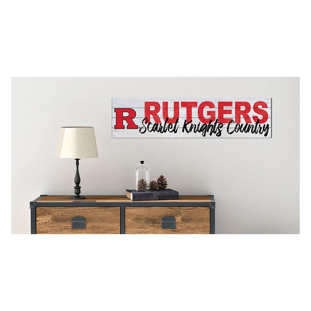 40x10 Sign With Logo Rutgers Scarlet Knights