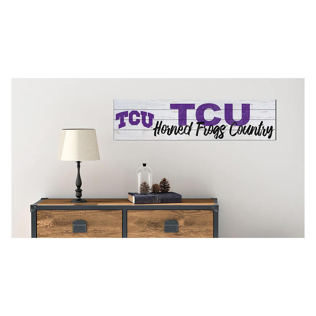 40x10 Sign With Logo Texas Christian Horned Frogs