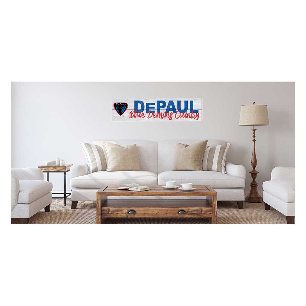 40x10 Sign With Logo DePaul Blue Demons