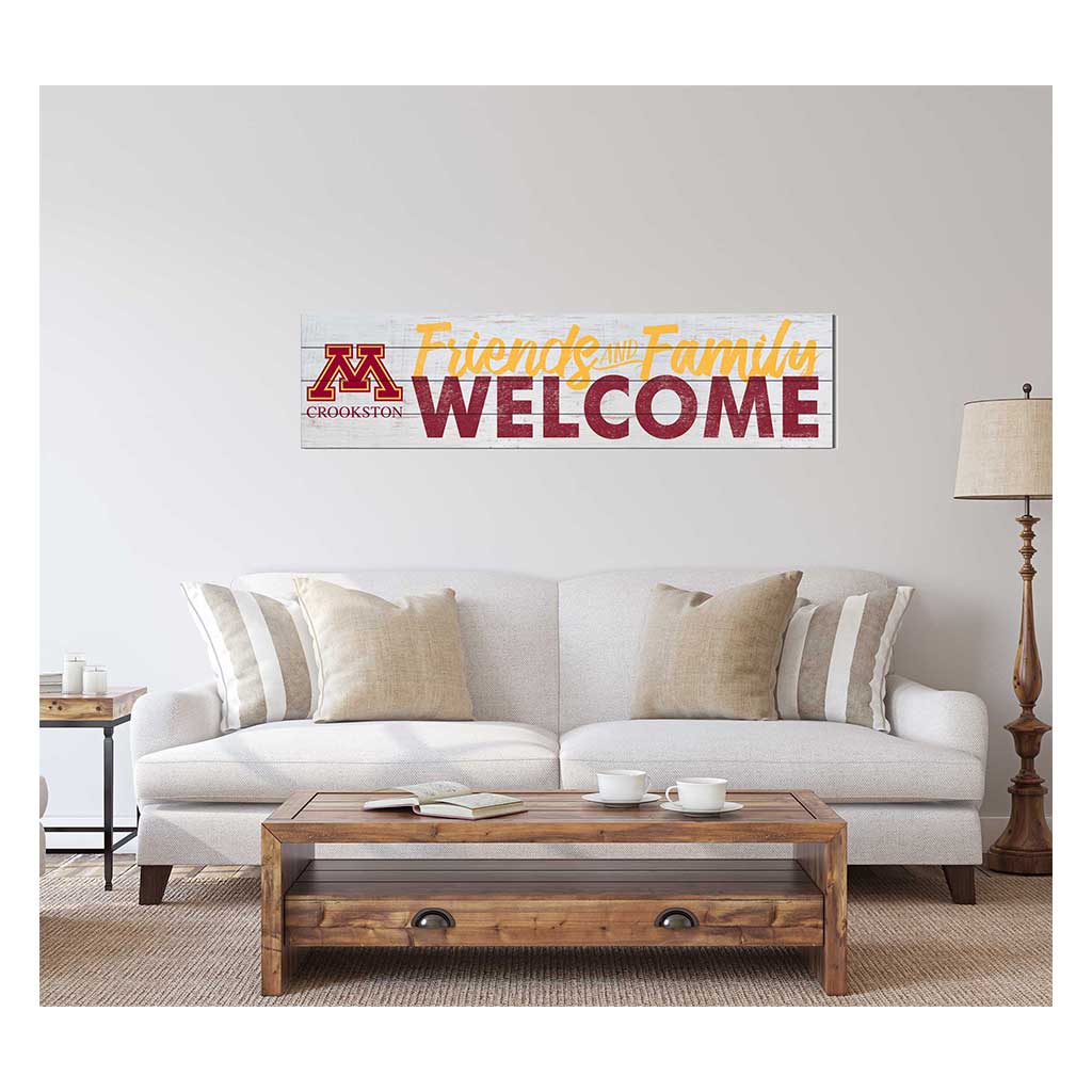 40x10 Sign Friends Family Welcome University of Minnesota Crookston Golden Eagles