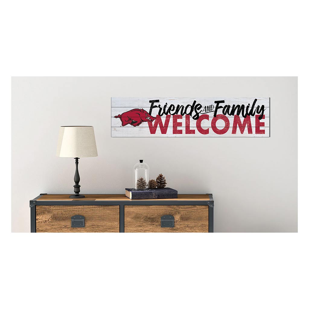 40x10 Sign Friends Family Welcome Arkansas Razorbacks