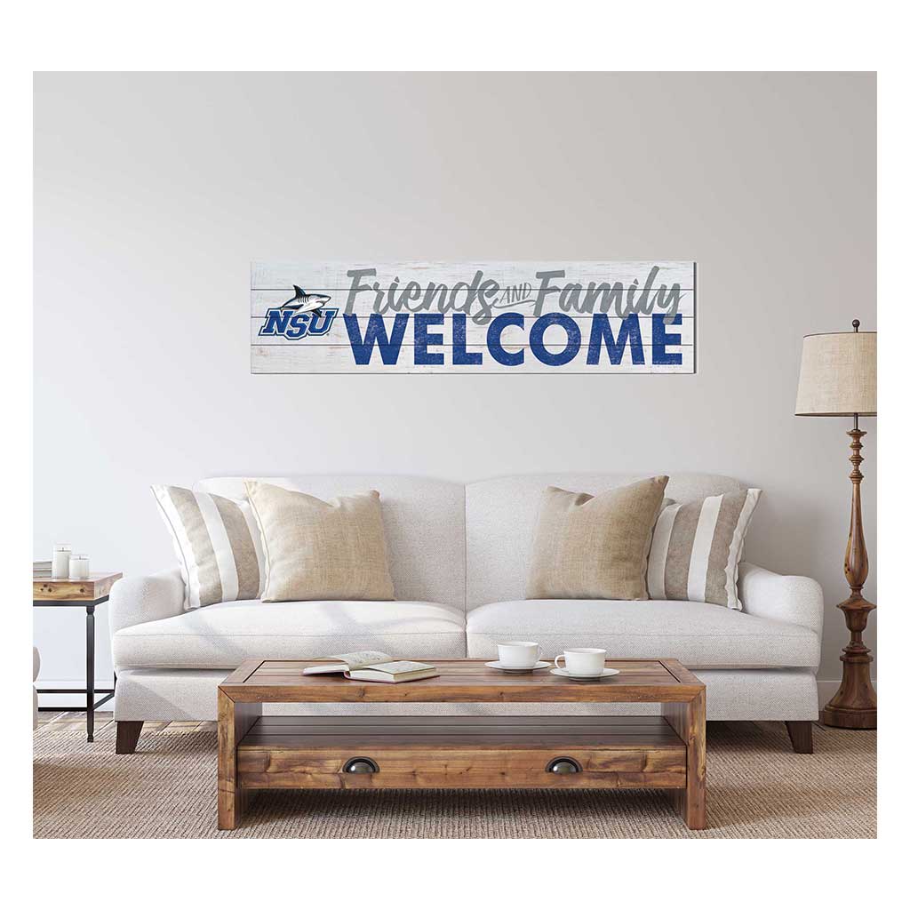 40x10 Sign Friends Family Welcome Nova Southeastern University Sharks