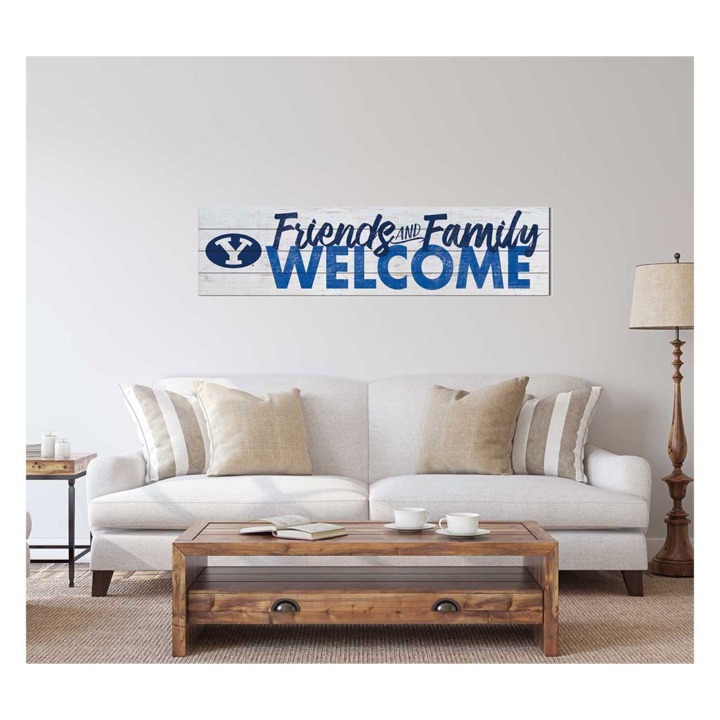 40x10 Sign Friends Family Welcome Brigham Young Cougars