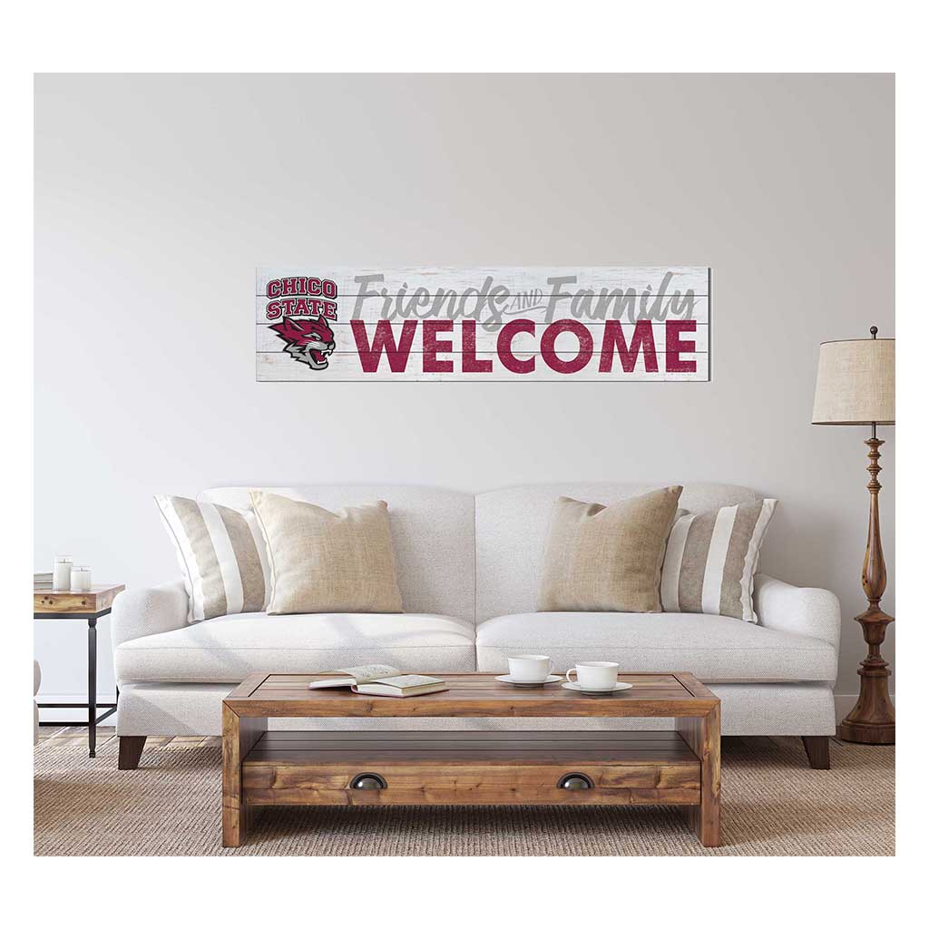 40x10 Sign Friends Family Welcome California State University - Chico Wildcats