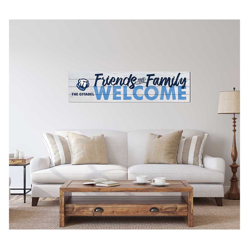 40x10 Sign Friends Family Welcome Citadel Bulldogs