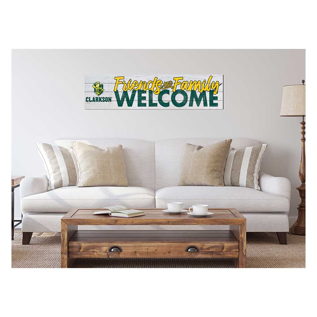 40x10 Sign Friends Family Welcome Clarkson University Golden Knights
