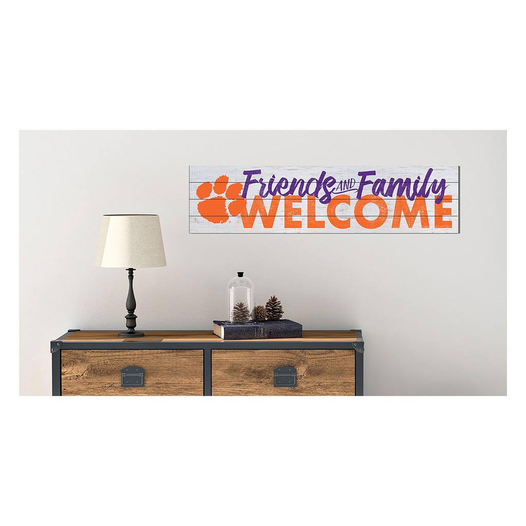 40x10 Sign Friends Family Welcome Clemson Tigers