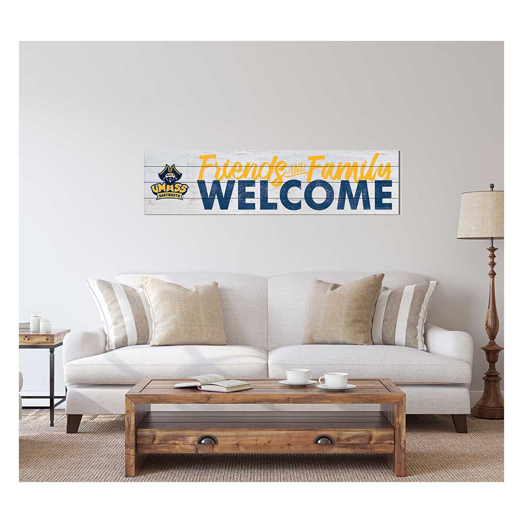 40x10 Sign Friends Family Welcome UMASS Dartmouth Corsairs