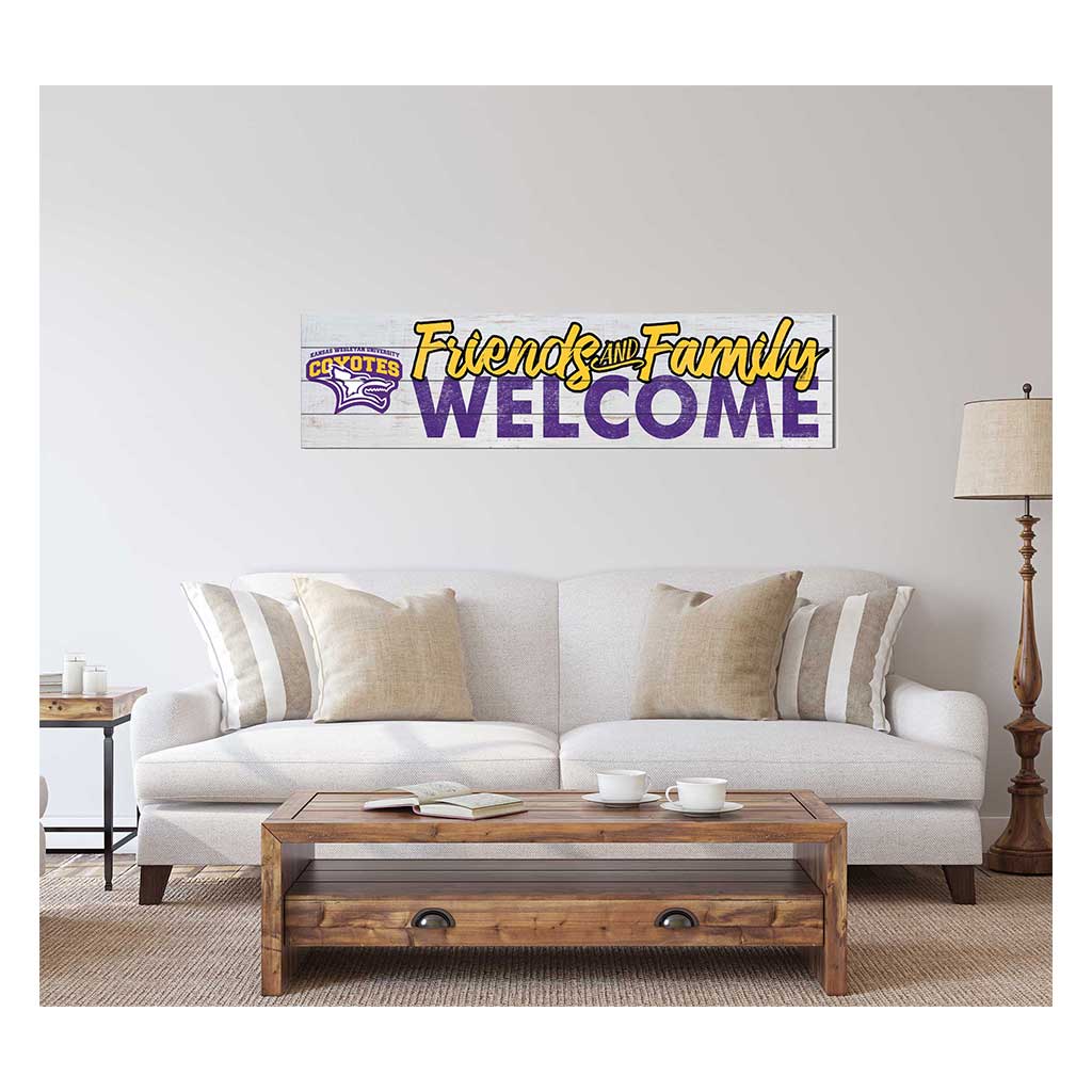 40x10 Sign Friends Family Welcome Kansas Wesleyan Coyotes