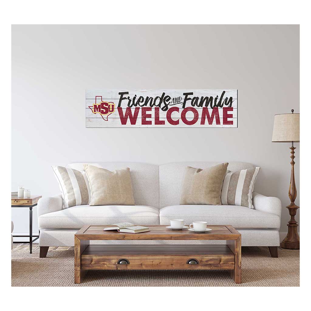 40x10 Sign Friends Family Welcome Midwestern State Mustangs