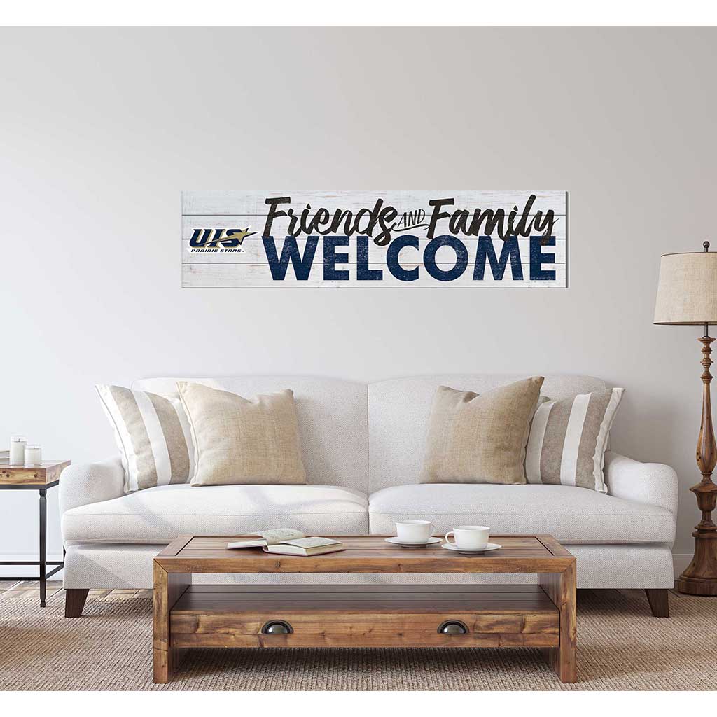 40x10 Sign Friends Family Welcome University of Illinois Springfield Prairie Stars