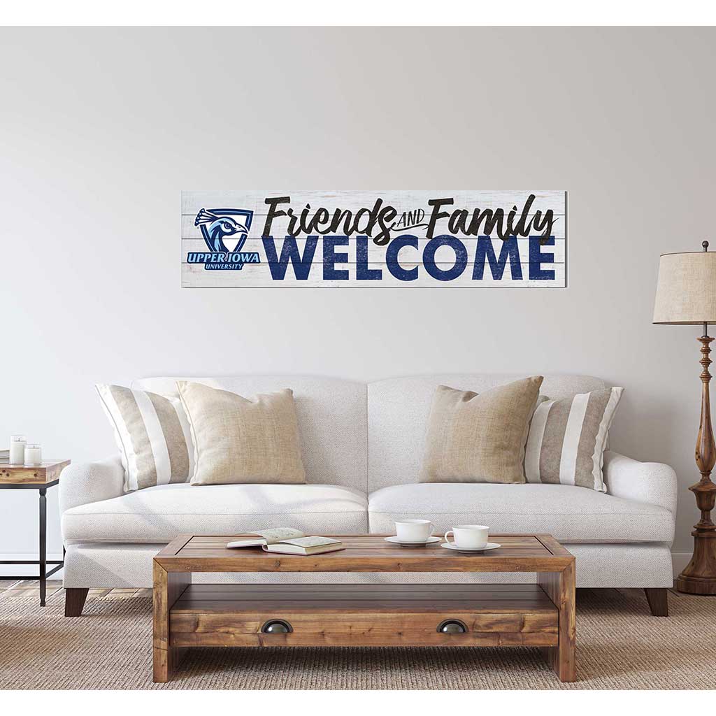 40x10 Sign Friends Family Welcome Upper Iowa University Peacocks