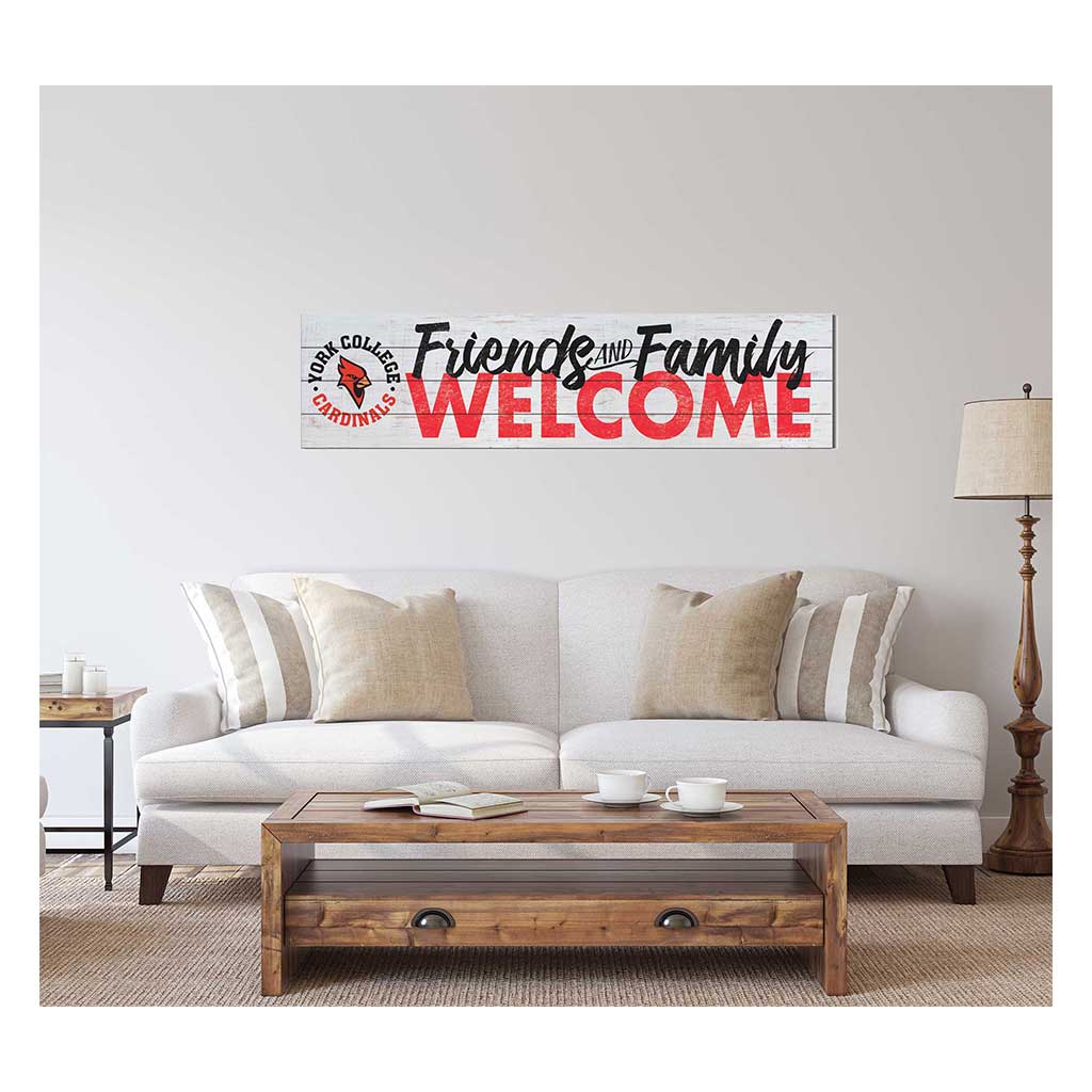 40x10 Sign Friends Family Welcome York College Cardinals