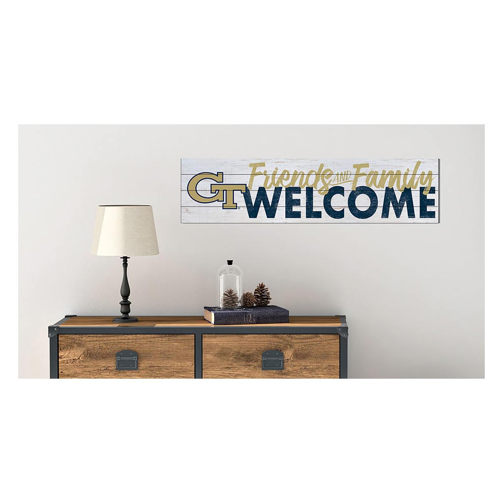 40x10 Sign Friends Family Welcome Georgia Tech Yellow Jackets