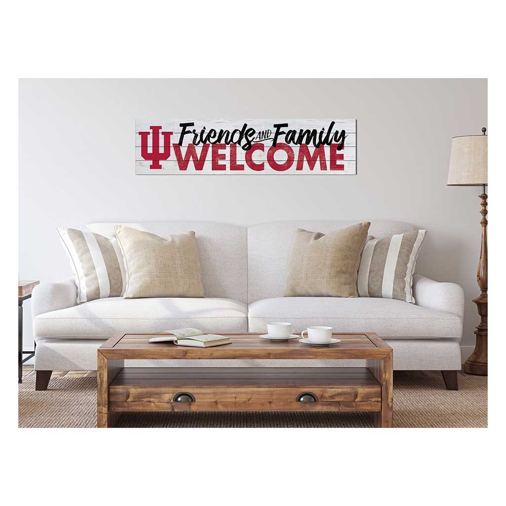 40x10 Sign Friends Family Welcome Indiana Hoosiers