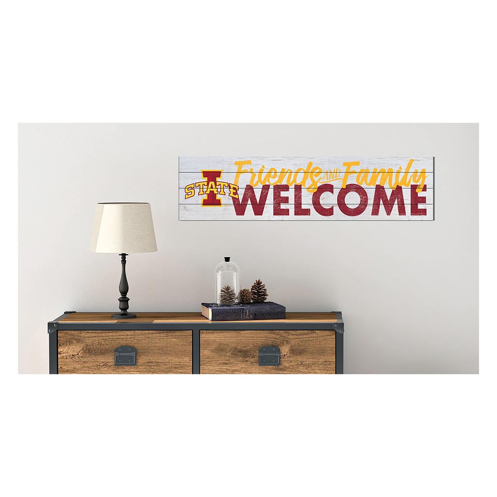 40x10 Sign Friends Family Welcome Iowa State Cyclones