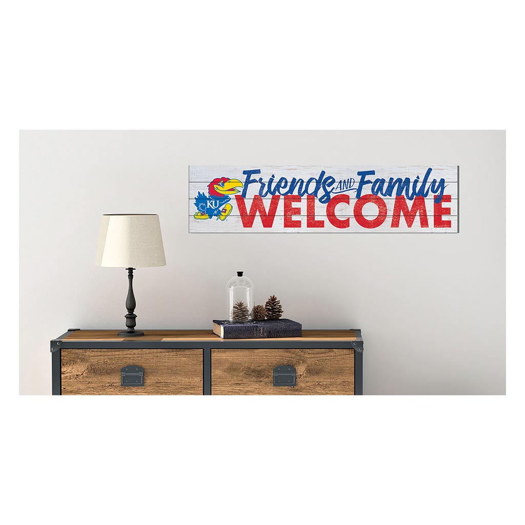 40x10 Sign Friends Family Welcome Kansas Jayhawks