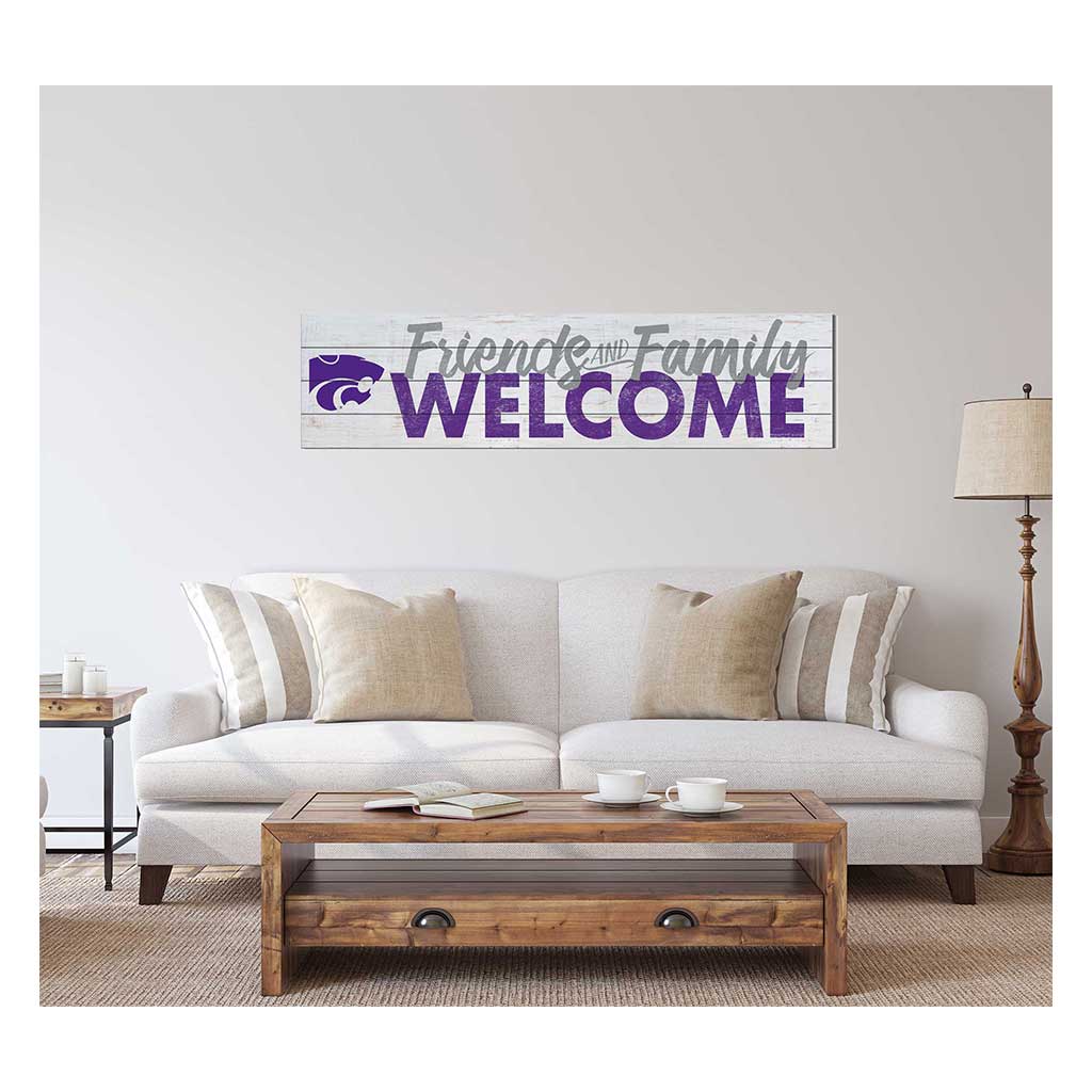 40x10 Sign Friends Family Welcome Kansas State Wildcats