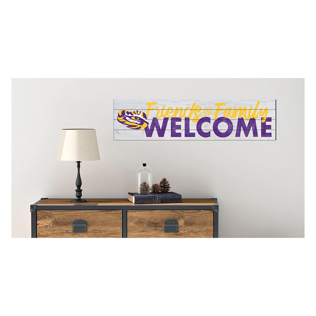 40x10 Sign Friends Family Welcome LSU Fighting Tigers