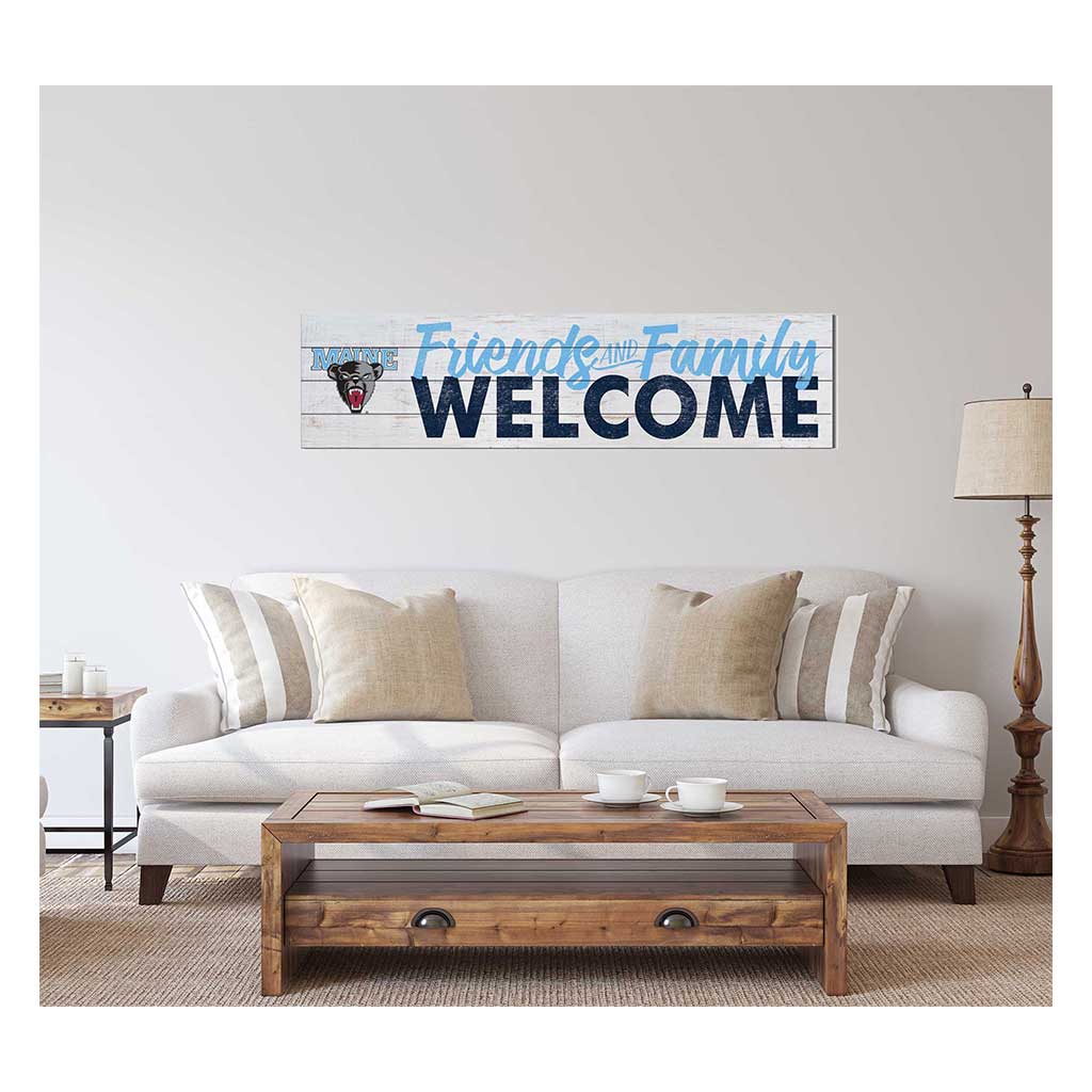 40x10 Sign Friends Family Welcome Maine (Orono) Black Bears