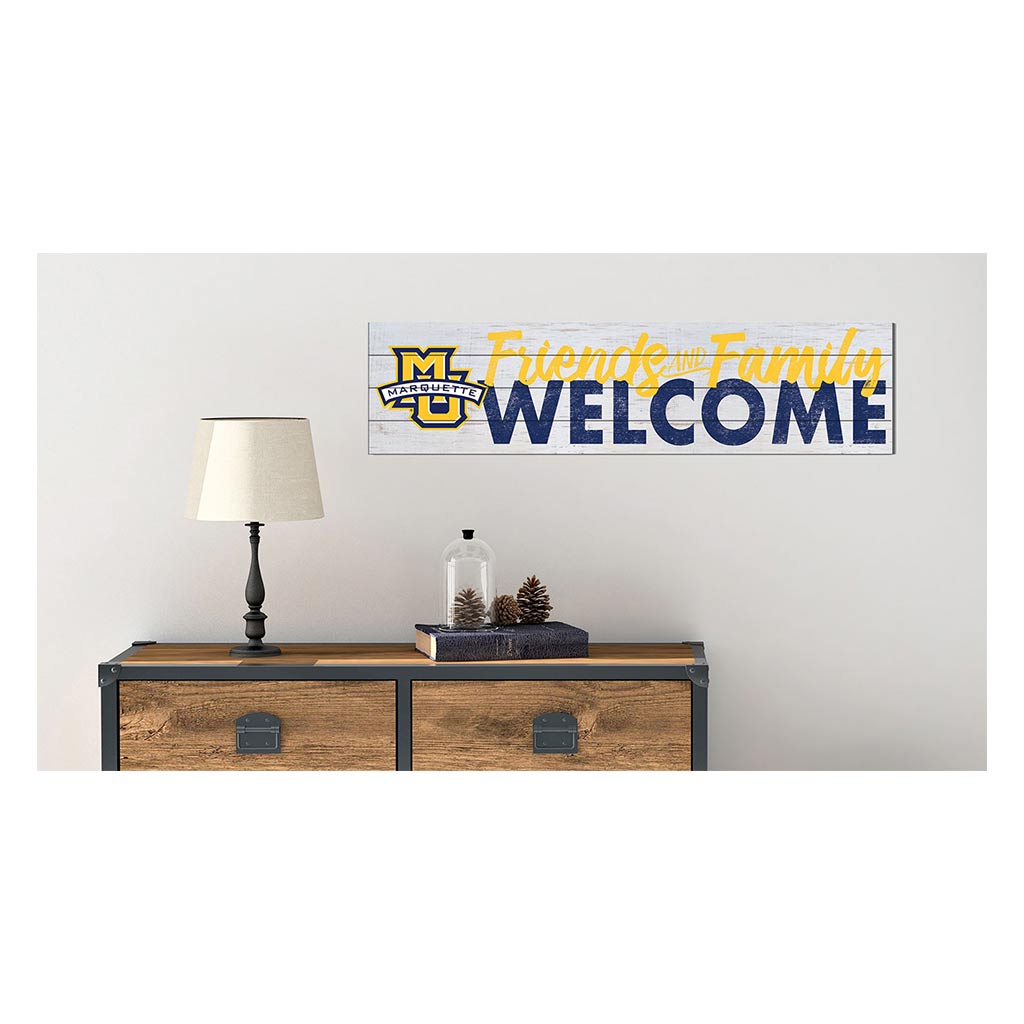 40x10 Sign Friends Family Welcome Marquette Golden Eagles