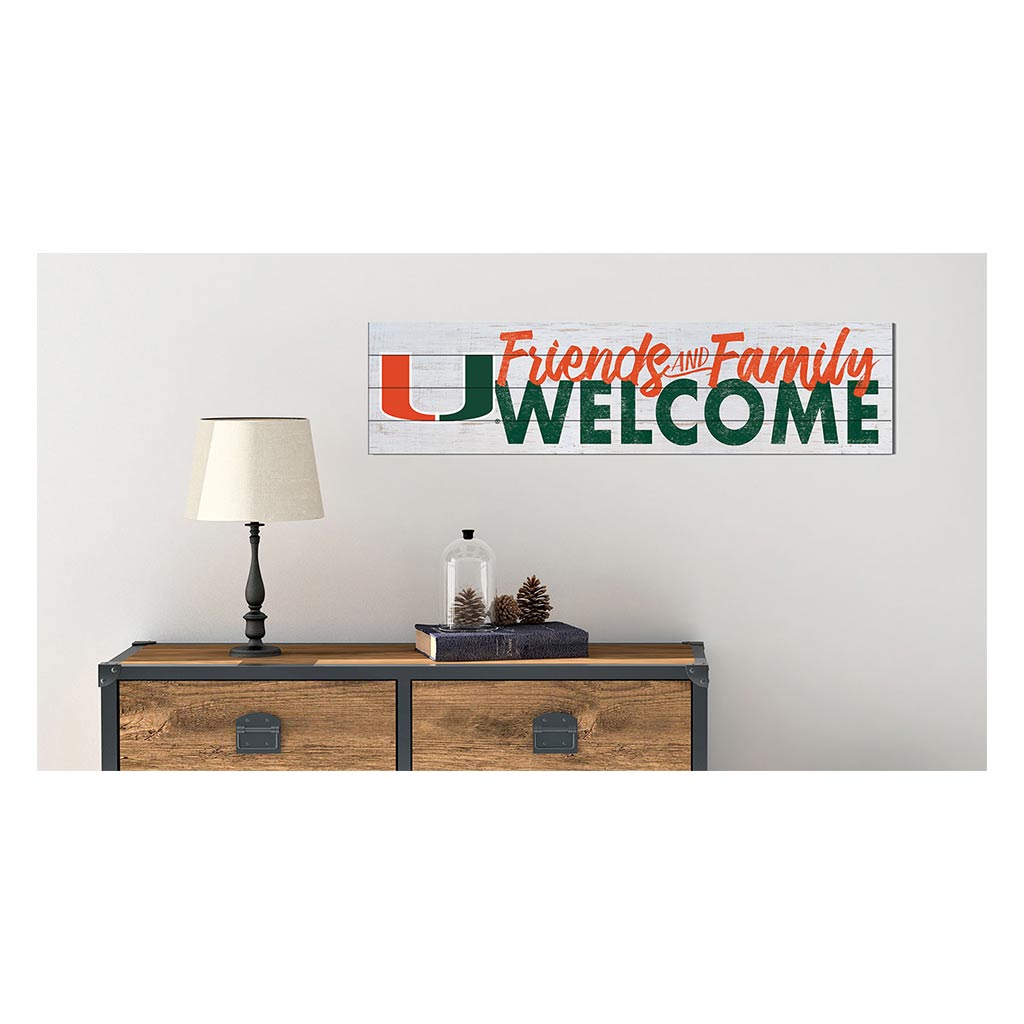 40x10 Sign Friends Family Welcome Miami Hurricanes