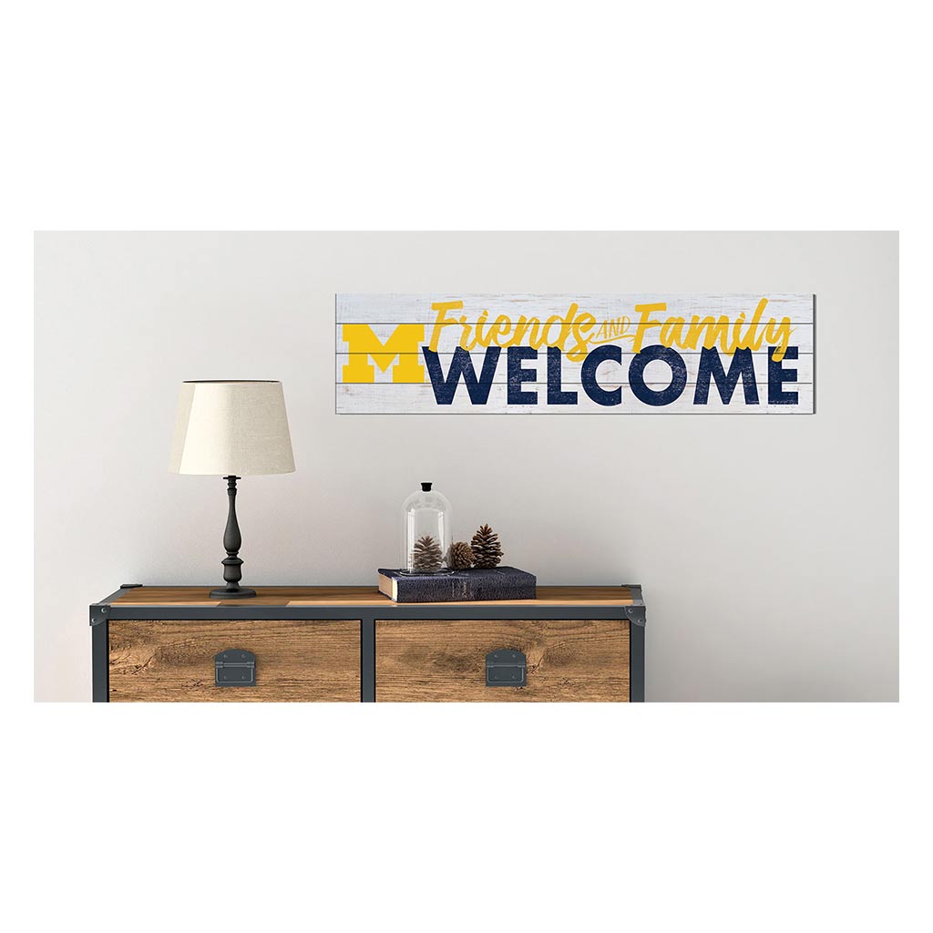 40x10 Sign Friends Family Welcome Michigan Wolverines