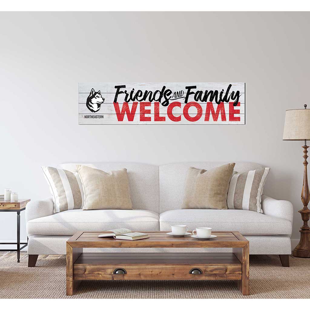 40x10 Sign Friends Family Welcome Northeastern Huskies